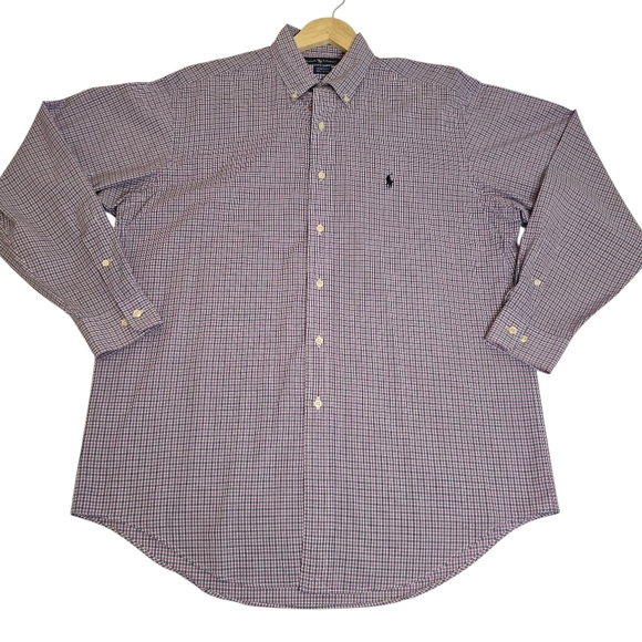 Ralph Lauren Other - Ralph Lauren Mens Polo Yarmouth Purple Plaid Button Up Dress Shirt 15.5 - 32/33